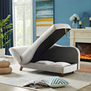 Artemax chaise lounge with storage and solid wood legs by La Spezia additional picture 9