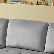 Gray velvet reversible sleeper sectional sofa with storage chaise by La Spezia additional picture 5