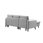 Gray velvet reversible sleeper sectional sofa with storage chaise by La Spezia additional picture 7