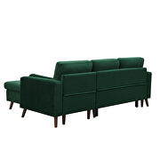 Green velvet reversible sleeper sectional sofa with storage chaise by La Spezia additional picture 7