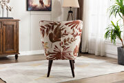Brown linen chair with ottoman for indoor home and living room by La Spezia additional picture 9