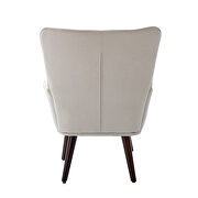 Beige linen chair with ottoman for indoor home and living room by La Spezia additional picture 11