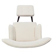 Beige linen chair with ottoman for indoor home and living room by La Spezia additional picture 14