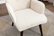 Beige linen chair with ottoman for indoor home and living room by La Spezia additional picture 18