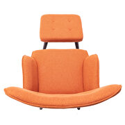 Orange linen chair with ottoman for indoor home and living room by La Spezia additional picture 10