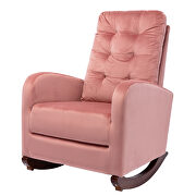 Pink velvet upholstered rocking chair by La Spezia additional picture 11
