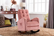 Pink velvet upholstered rocking chair by La Spezia additional picture 16