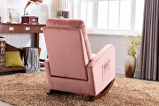 Pink velvet upholstered rocking chair by La Spezia additional picture 18