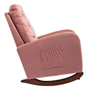 Pink velvet upholstered rocking chair by La Spezia additional picture 20