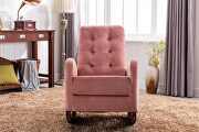 Pink velvet upholstered rocking chair by La Spezia additional picture 9