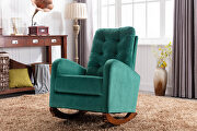 Green velvet upholstered rocking chair by La Spezia additional picture 11