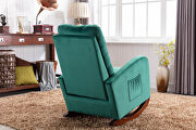 Green velvet upholstered rocking chair by La Spezia additional picture 3
