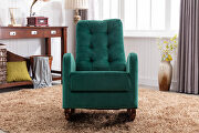 Green velvet upholstered rocking chair by La Spezia additional picture 6