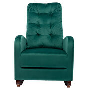 Green velvet upholstered rocking chair by La Spezia additional picture 7