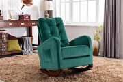 Green velvet upholstered rocking chair by La Spezia additional picture 8