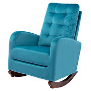 Blue velvet upholstered rocking chair by La Spezia additional picture 2