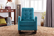 Blue velvet upholstered rocking chair by La Spezia additional picture 17
