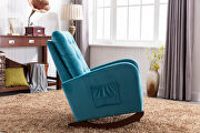 Blue velvet upholstered rocking chair by La Spezia additional picture 4