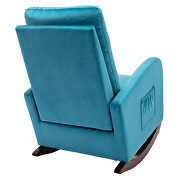 Blue velvet upholstered rocking chair by La Spezia additional picture 8