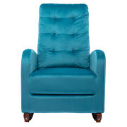 Blue velvet upholstered rocking chair by La Spezia additional picture 9
