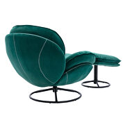 Green velvet accent chair with ottoman set by La Spezia additional picture 13