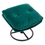 Green velvet accent chair with ottoman set by La Spezia additional picture 15