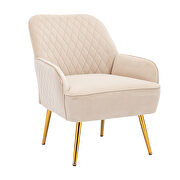 Modern beige soft velvet material accent chair by La Spezia additional picture 12