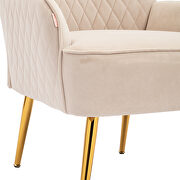 Modern beige soft velvet material accent chair by La Spezia additional picture 3