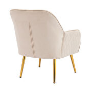 Modern beige soft velvet material accent chair by La Spezia additional picture 6