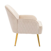Modern beige soft velvet material accent chair by La Spezia additional picture 9