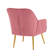 Modern pink soft velvet material accent chair additional photo 2 of 13