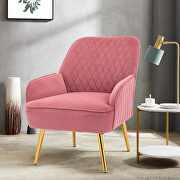 Modern pink soft velvet material accent chair by La Spezia additional picture 13