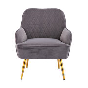 Modern gray soft velvet material accent chair by La Spezia additional picture 12