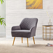 Modern gray soft velvet material accent chair by La Spezia additional picture 14