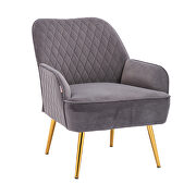Modern gray soft velvet material accent chair by La Spezia additional picture 3