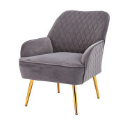 Modern gray soft velvet material accent chair by La Spezia additional picture 9