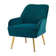 Modern teal soft velvet material accent chair by La Spezia additional picture 11