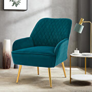 Modern teal soft velvet material accent chair by La Spezia additional picture 13
