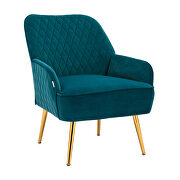 Modern teal soft velvet material accent chair by La Spezia additional picture 6