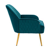 Modern teal soft velvet material accent chair by La Spezia additional picture 8