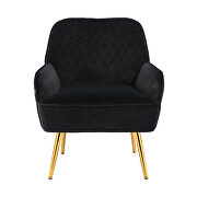 Modern black soft velvet material accent chair by La Spezia additional picture 6