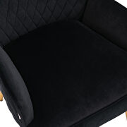 Modern black soft velvet material accent chair by La Spezia additional picture 7