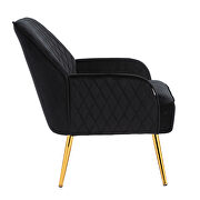 Modern black soft velvet material accent chair by La Spezia additional picture 8