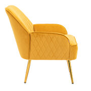 Modern yellow soft velvet material accent chair by La Spezia additional picture 12