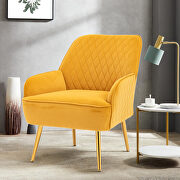 Modern yellow soft velvet material accent chair by La Spezia additional picture 13