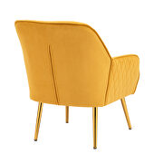 Modern yellow soft velvet material accent chair additional photo 5 of 13