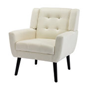 Modern beige soft velvet material ergonomics accent chair additional photo 2 of 11