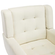 Modern beige soft velvet material ergonomics accent chair by La Spezia additional picture 5