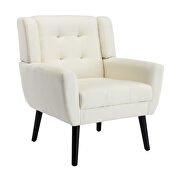 Modern beige soft velvet material ergonomics accent chair by La Spezia additional picture 8