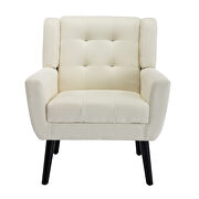 Modern beige soft velvet material ergonomics accent chair by La Spezia additional picture 9